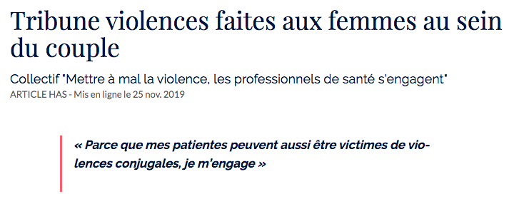 Tribune Violences